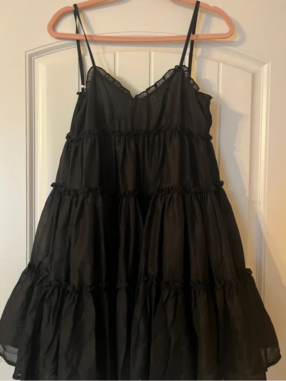 Versona Black Ruffled Tier Dress